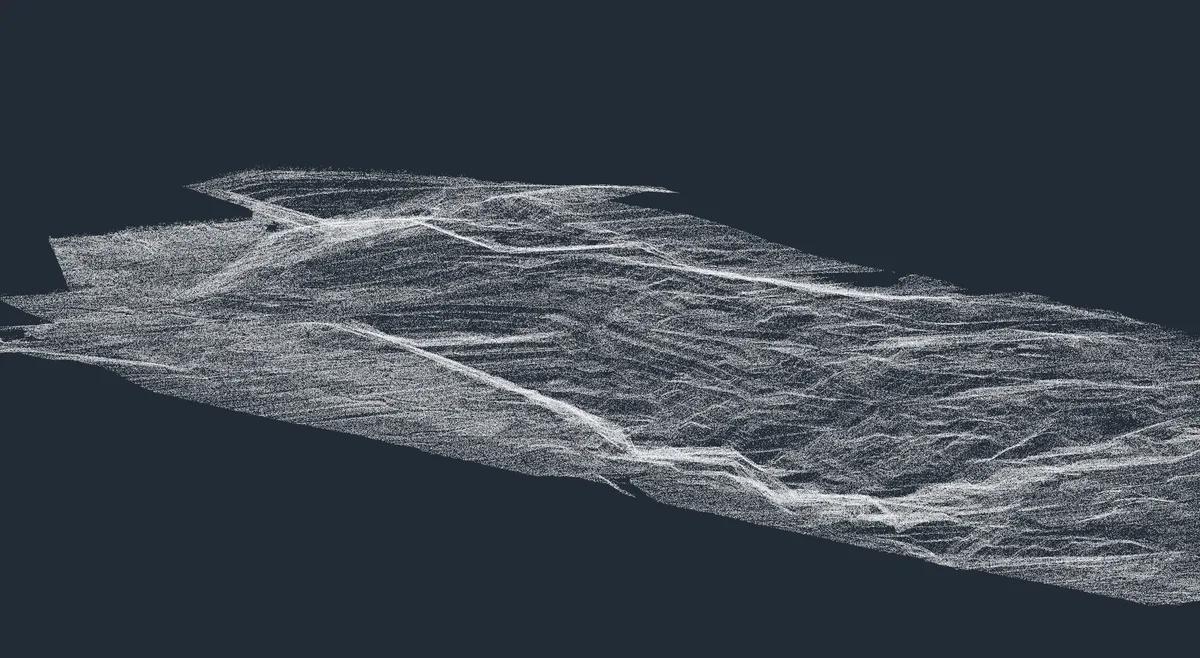 Point cloud of a mine loaded in Incline.